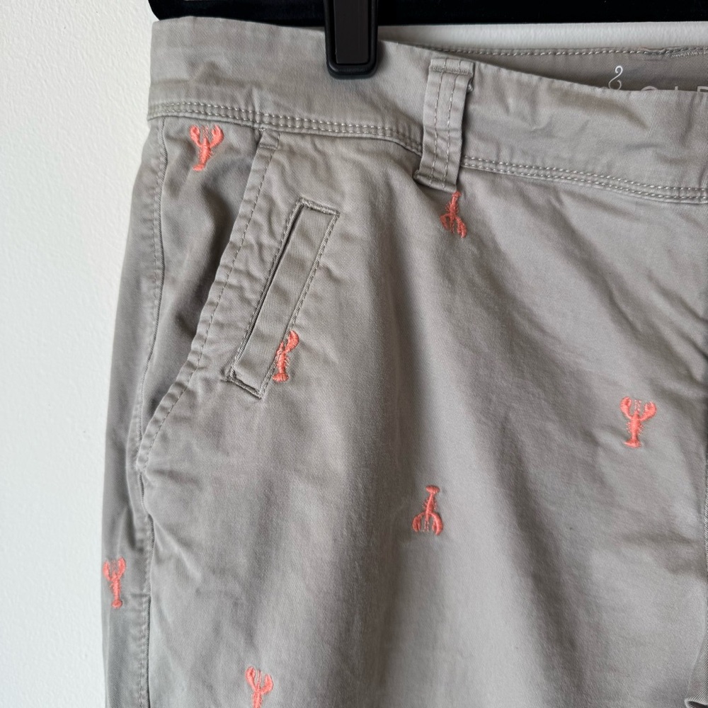 Women’s Sz14 khaki capris with coral lobsters 0010 - Picture 5 of 13